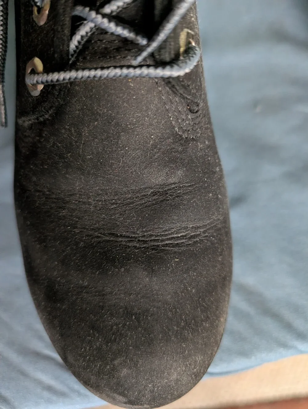 Timberland Men's Black Suede Work Boots Steel Toe